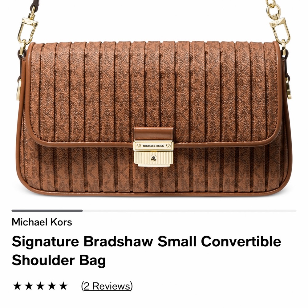 Michael Kors Signature Bradshaw Small Convertible Shoulder Bag